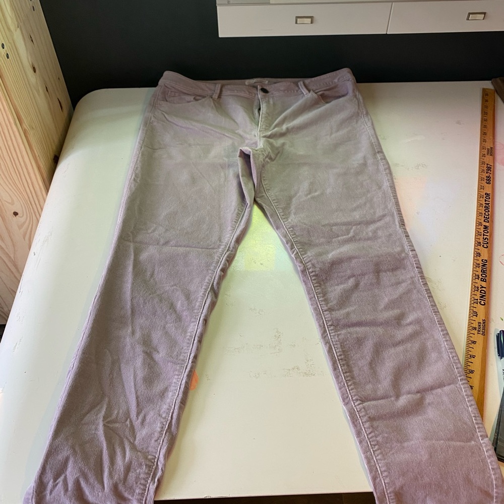 LOFT Mauve Skinny Corduroy Pants